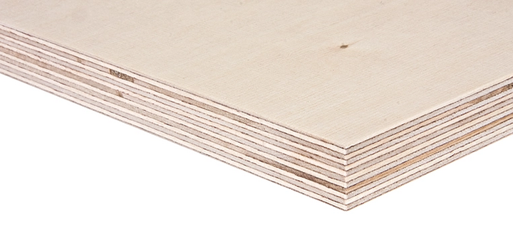 Multiplexplatte aus Birke mit heller, glatter Oberfläche und stabiler Mehrschichtverleimung für vielseitige Anwendungen.